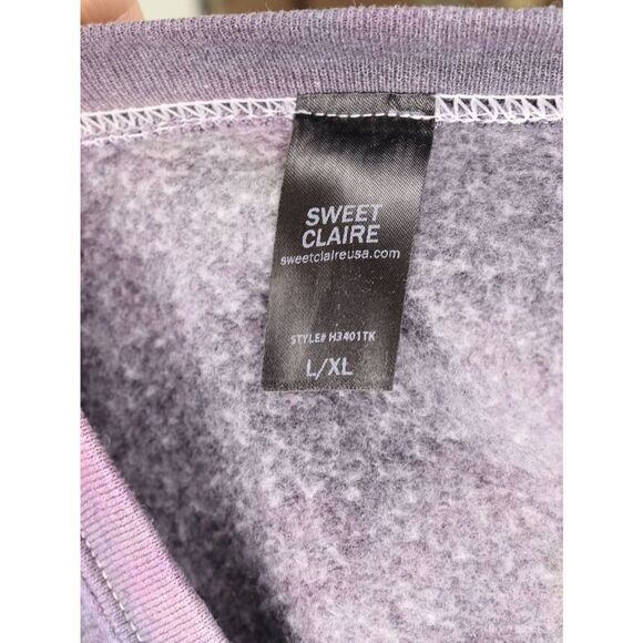 Rock & Roll World Tour Repurposed Tie Dyed Sweatshirt NEW L/XL - Picture 6 of 6